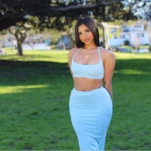 Baby blue dress ( worn once size small)